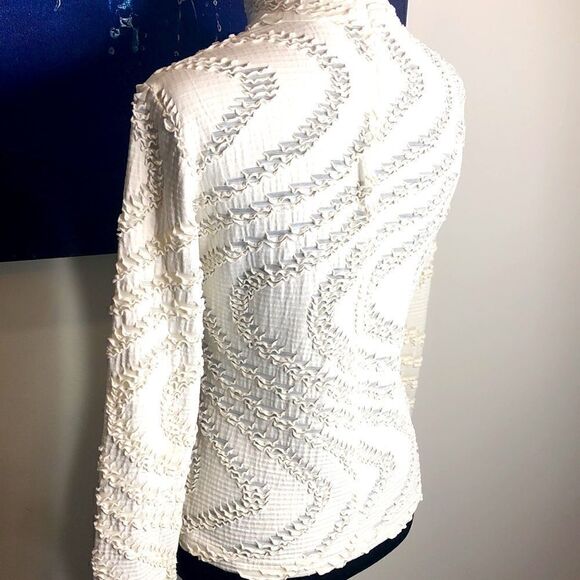 Baxis & Baxis Long Sleeve Zip-up Top with Cutout Design - Picture 4 of 11